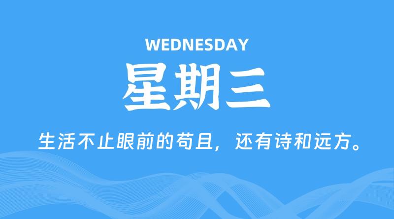 09月09日，星期三, 每天60秒读懂全世界！
