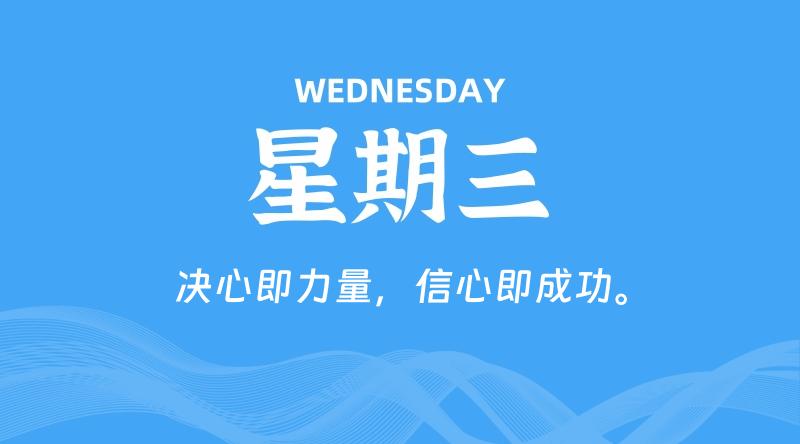 09月16日，星期三, 每天60秒读懂全世界！